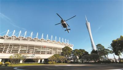 海心沙至白云機場首條低空航線開通
