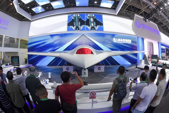 彩虹-7無人機首次亮相中國航展，受到廣泛關注（11月13日攝）。