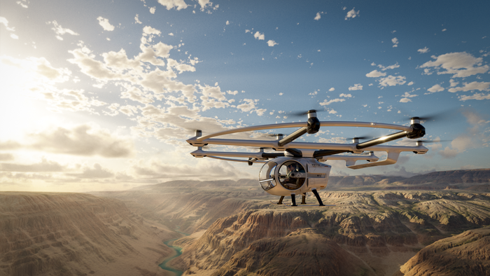 多旋翼eVTOL飛行器ZG-ONE“鵲飛”。圖源：零重力飛機工業微信公眾號